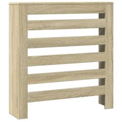 Cache-radiateur moderne avec &eacute;tag&egrave;re d&eacute;corative 78 x 20 x 82 cm en bois d'ing&eacute;nierie ch&ecirc;ne sonoma 0