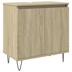 Armoire de bain ch&ecirc;ne sonoma 58 x 33 x 60 cm grand espace de rangement style industriel en bois ch&ecirc;