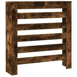 Cache-radiateur &eacute;l&eacute;gant et pratique style moderne 78 x 20 x 82 cm en bois d'ing&eacute;nierie ch&ecirc;ne fum&eacute; 0