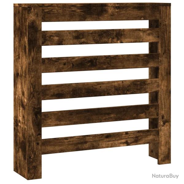 Cache-radiateur �l�gant et pratique style moderne 78 x 20 x 82 cm en bois d'ing�nierie ch�ne fum� 0