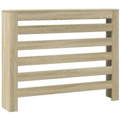 Cache-radiateur &eacute;tag&egrave;re d&eacute;corative moderne 104 x 20 x 82 cm en bois d'ing&eacute;nierie ch&ecirc;ne sonoma 02_00