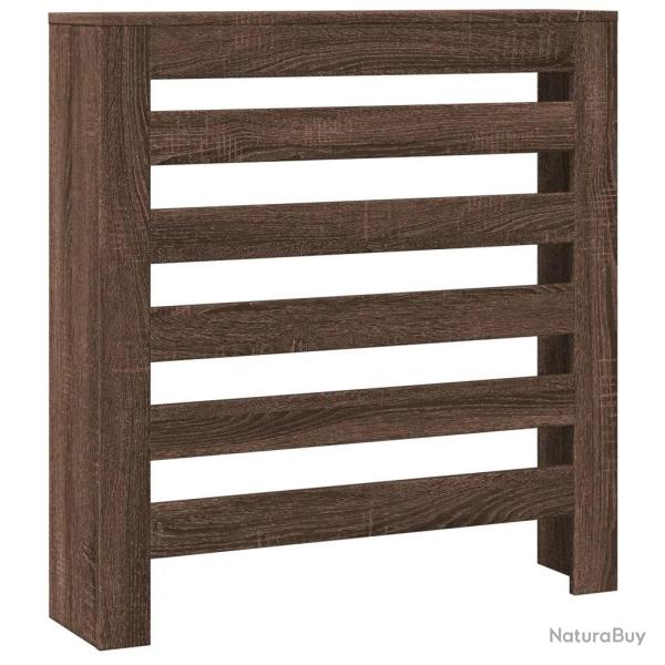 Cache-radiateur moderne pratique avec �tag�re 78 x 20 x 82 cm en bois d'ing�nierie ch�ne marron 02_