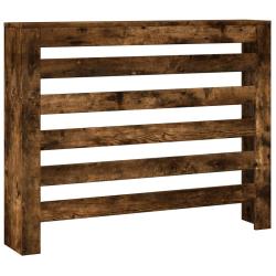 Cache-radiateur avec &eacute;tag&egrave;re moderne design salon 104 x 20 x 82 cm en bois d'ing&eacute;nierie ch&ecirc;ne fum&eacute;