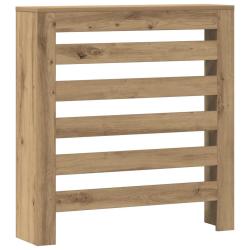 Cache-radiateur moderne avec &eacute;tag&egrave;re pratique 78 x 20 x 82 cm en bois d'ing&eacute;nierie ch&ecirc;ne artisanal