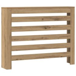 Cache-radiateur moderne en bois d'ing&eacute;nierie 104 x 20 x 82 cm avec &eacute;tag&egrave;re d&eacute;corative ch&ecirc;ne artisan