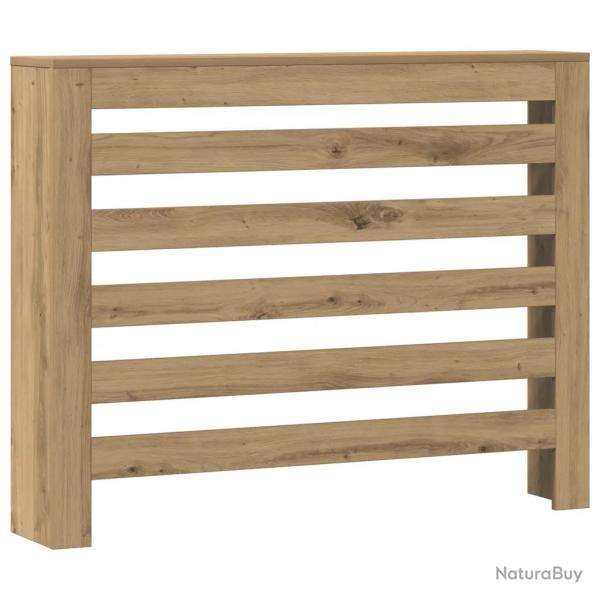 Cache-radiateur moderne en bois d'ing�nierie 104 x 20 x 82 cm avec �tag�re d�corative ch�ne artisan