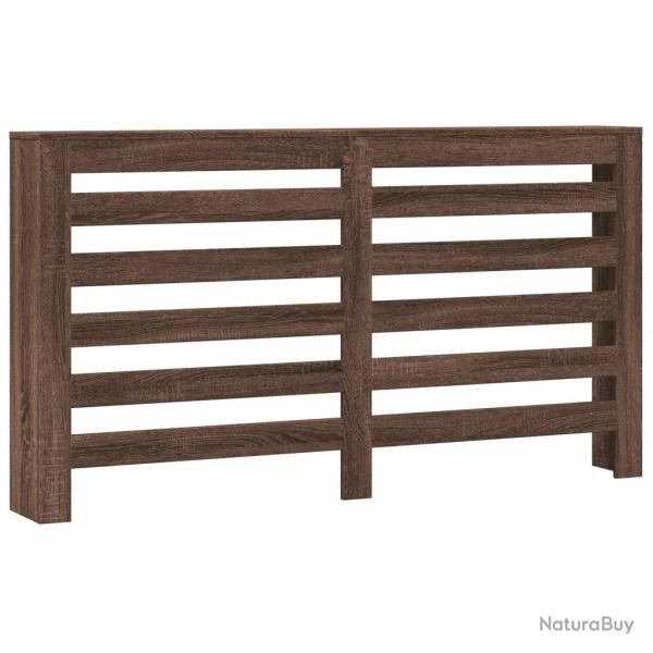 Cache-radiateur moderne � lattes 149 x 20 x 82 cm espace d�coratif pratique en bois d'ing�nierie ch
