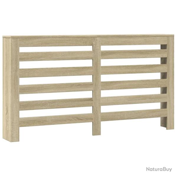 Cache-radiateur moderne horizontal pratique pour salon 149 x 20 x 82 cm en bois d'ing�nierie ch�ne