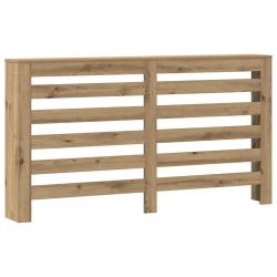 Cache-radiateur moderne en bois d'ing&eacute;nierie 149 x 20 x 82 cm avec &eacute;tag&egrave;re d&eacute;co salon couleur ch&ecirc;ne