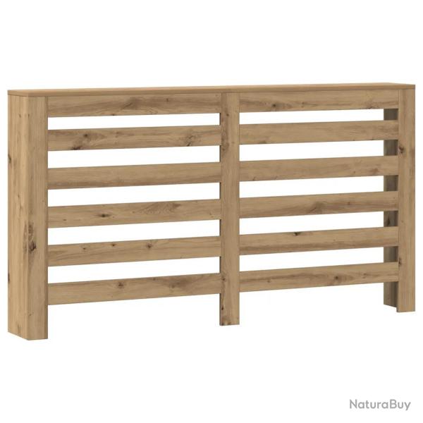 Cache-radiateur moderne en bois d'ing�nierie 149 x 20 x 82 cm avec �tag�re d�co salon couleur ch�ne