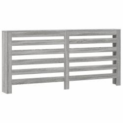 Cache-radiateur moderne pratique &eacute;tag&egrave;re 175 x 20 x 82 cm en bois d'ing&eacute;nierie sonoma gris 02_00497