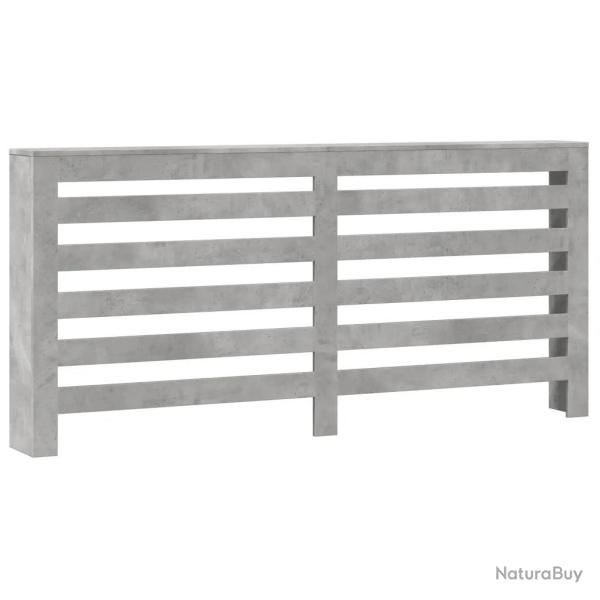 Cache-radiateur moderne avec �tag�re pratique 175 x 20 x 82 cm en bois d'ing�nierie gris b�ton 02_0