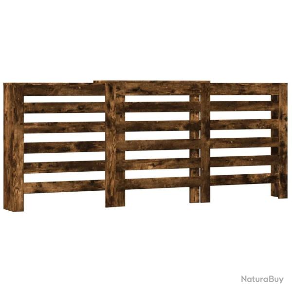 Cache-radiateur moderne �tag�re pratique 205 x 21,5 x 83,5 cm en bois d'ing�nierie ch�ne fum� 02_00