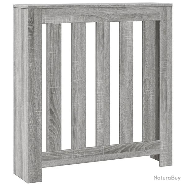 Cache-radiateur moderne avec �tag�re d�corative 78 x 20 x 82 cm en bois d'ing�nierie sonoma gris 02