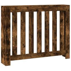 Cache-radiateur moderne avec &eacute;tag&egrave;re d&eacute;corative 104 x 20 x 82 cm en bois d'ing&eacute;nierie ch&ecirc;ne fum&eacute; 02