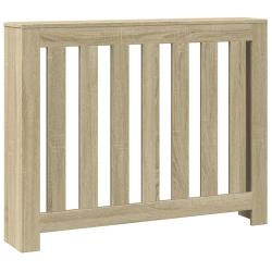 Cache-radiateur moderne avec &eacute;tag&egrave;re d&eacute;corative 104 x 20 x 82 cm en bois d'ing&eacute;nierie ch&ecirc;ne sonoma