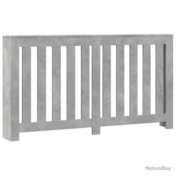Cache-radiateur moderne design pratique �tag�re salon 149 x 20 x 82 cm en bois d'ing�nierie gris b�