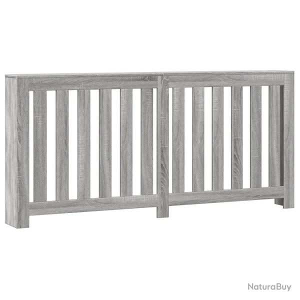 Cache-radiateur moderne avec �tag�re pratique salon 175 x 20 x 82 cm en bois d'ing�nierie gris 02_0