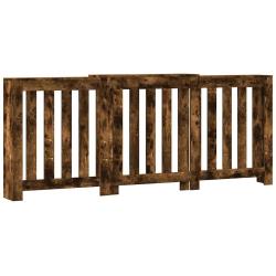 Cache-radiateur design moderne &eacute;tag&egrave;re d&eacute;corative 205 x 21,5 x 83,5 cm en bois d'ing&eacute;nierie ch&ecirc;ne f
