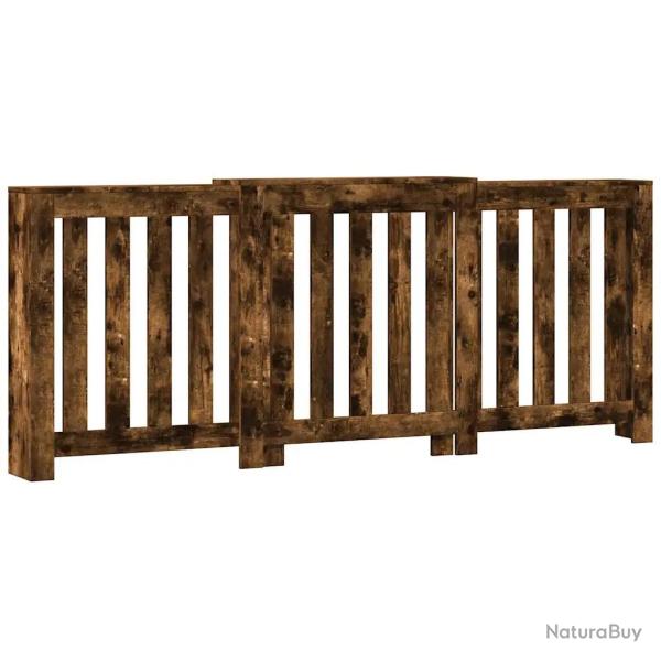 Cache-radiateur design moderne �tag�re d�corative 205 x 21,5 x 83,5 cm en bois d'ing�nierie ch�ne f