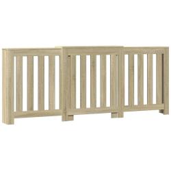 Cache-radiateur moderne &eacute;tag&egrave;re d&eacute;corative 205 x 21,5 x 83,5 cm en bois d'ing&eacute;nierie ch&ecirc;ne sonoma 0