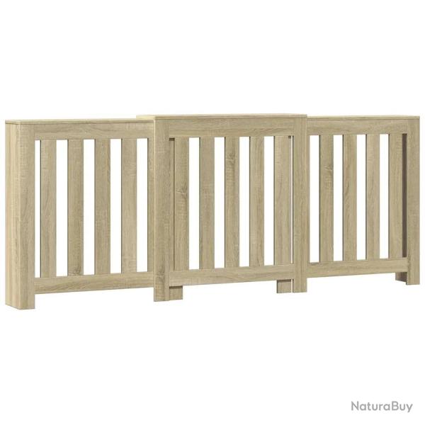 Cache-radiateur moderne �tag�re d�corative 205 x 21,5 x 83,5 cm en bois d'ing�nierie ch�ne sonoma 0