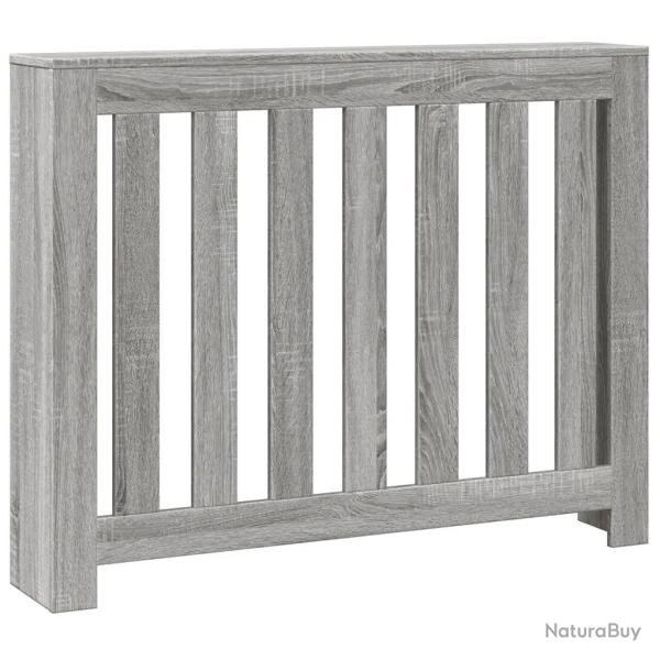 Cache-radiateur moderne avec �tag�re pratique salon 104 x 20 x 82 cm en bois d'ing�nierie gris 02_0
