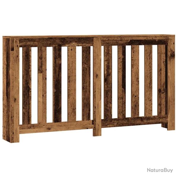 Cache-radiateur moderne pratique d�coratif �tag�re 149 x 20 x 82 cm en bois d'ing�nierie vieux bois