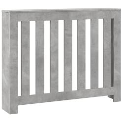 Cache-radiateur moderne design lattes salon 104 x 20 x 82 cm en bois d'ing&eacute;nierie gris b&eacute;ton 02_004