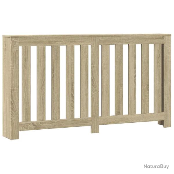 Cache-radiateur moderne avec �tag�re d�corative salon 149 x 20 x 82 cm en bois d'ing�nierie ch�ne s