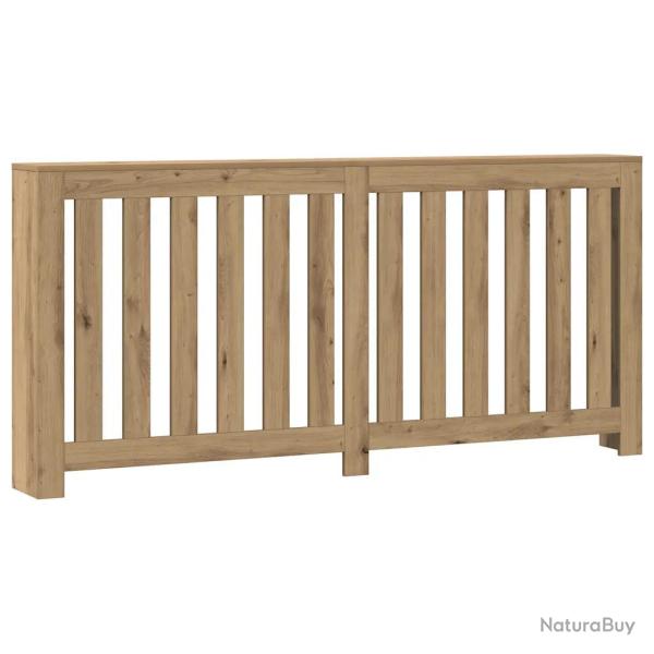 Cache-radiateur espace de rangement moderne 175 x 20 x 82 cm en bois d'ing�nierie ch�ne artisanal 0