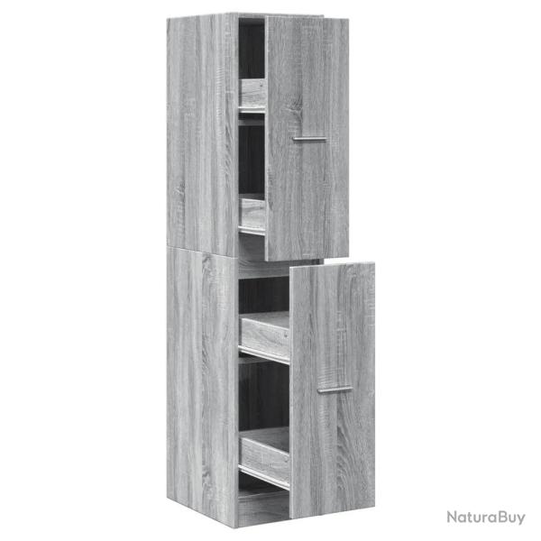 Armoire apothicaire multifonctionnelle rangement 30 x 41 x 144,5 cm finition mate en bois d'ing�nie