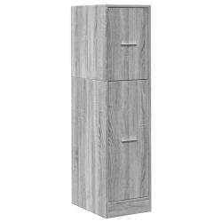 Armoire apothicaire classique multifonctionnelle rangement 30 x 41 x 118 cm en bois d'ing&eacute;nierie gr