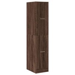 Armoire apothicaire multifonctionnelle rangement bureau 30 x 41 x 144 cm en bois d'ing&eacute;nierie ch&ecirc;ne