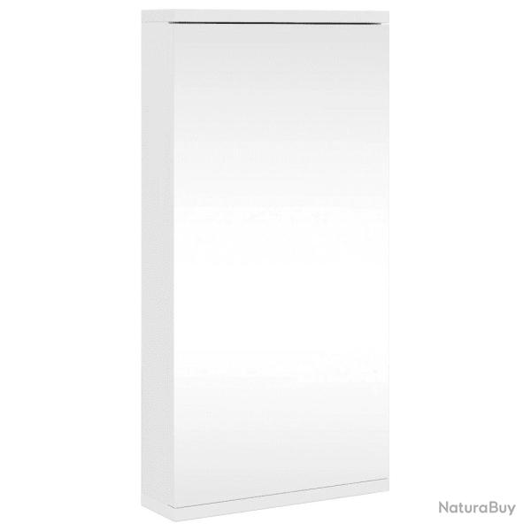 Armoire de bain � miroir d'angle design �pur� 30 x 24 x 60 cm en bois d'ing�nierie blanc 02_0047277
