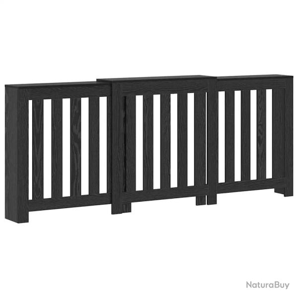 Cache-radiateur design moderne rangement pratique 205 x 21,5 x 83,5 cm en bois d'ing�nierie ch�ne n