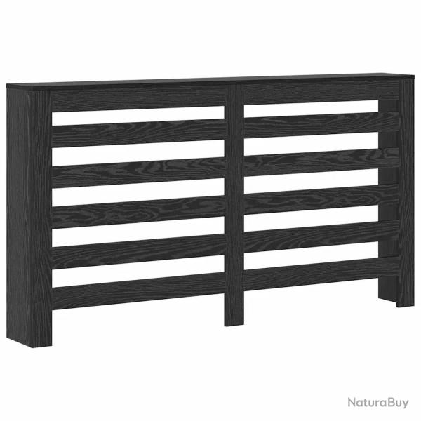 Cache-radiateur rectangulaire design �pur� salon 149 x 20 x 82 cm en bois d'ing�nierie ch�ne noir 0