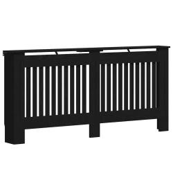 Cache-radiateur en bois d'ing&eacute;nierie 172 x 19 x 81 cm avec &eacute;tag&egrave;re d&eacute;corative style moderne en ch&ecirc;n