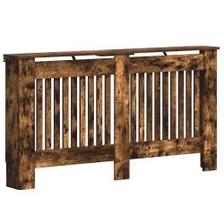 Cache-radiateur en bois d'ing&eacute;nierie moderne design avec &eacute;tag&egrave;re 152 x 19 x 81,5 cm en bois ch&ecirc;ne f