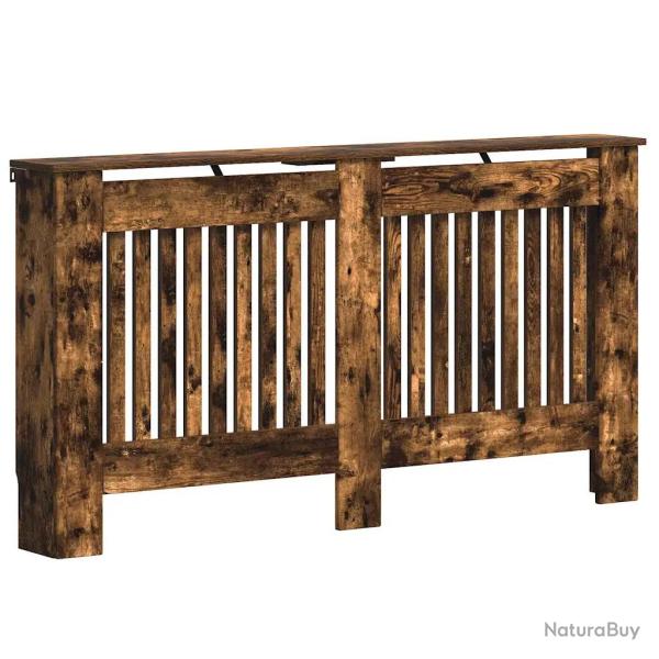 Cache-radiateur en bois d'ing�nierie moderne design avec �tag�re 152 x 19 x 81,5 cm en bois ch�ne f