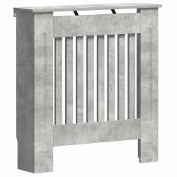 Cache-radiateur design moderne 78 x 19 x 81,5 cm rangement suppl&eacute;mentaire en bois d'ing&eacute;nierie gris