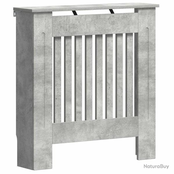 Cache-radiateur design moderne 78 x 19 x 81,5 cm rangement suppl�mentaire en bois d'ing�nierie gris