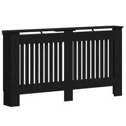 Cache-radiateur moderne design &agrave; lattes verticales 152 x 19 x 81 cm en bois d'ing&eacute;nierie noir 02_00