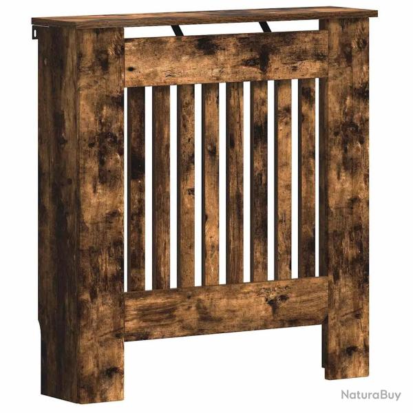 Cache-radiateur en bois design moderne avec rangement 78 x 19 x 81,5 cm en bois ch�ne fum� 02_00531