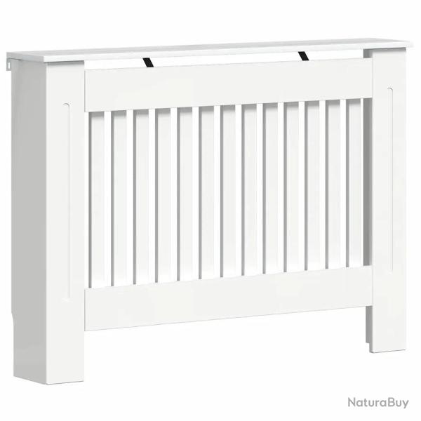 Cache-radiateur moderne avec �tag�re d�corative 112 x 19 x 81 cm s�curit� enfant en bois blanc 02_0