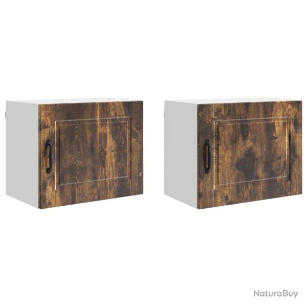 Lot de 2 armoires de cuisine murales modernes 50 x 31 x 40 cm pour rangement pratique en bois d'ing