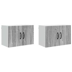 Lot de 2 armoires de cuisine murales modernes rangement efficace 60 x 31 x 40 cm en bois d'ing&eacute;nier
