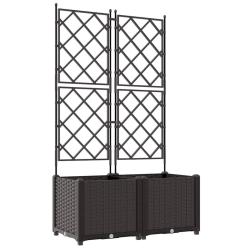 Lot de 2 cache-pots de jardin 80 x 40 x 143 cm durables style moderne en acier marron 02_0058513
