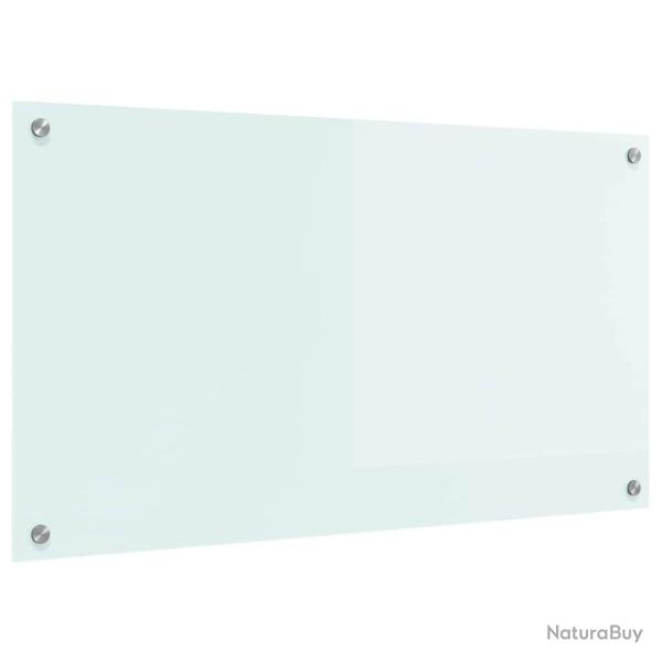 Protection de cuisine design moderne r�sistante chaleur 90 x 50 cm en verre tremp� blanc 02_0059104