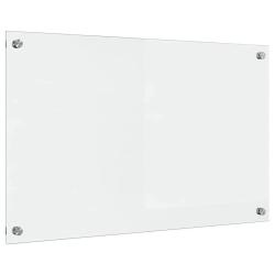 Protection de cuisine moderne 80 x 50 cm ultra chic r&eacute;sistant &agrave; la chaleur en verre tremp&eacute; transpar